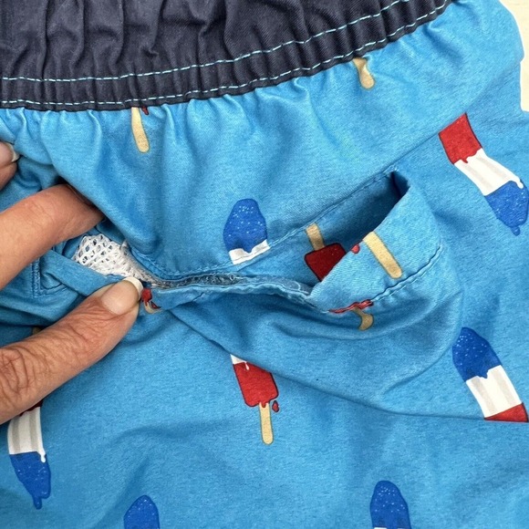 Beverly Hills Polo Club Swim Trunks Large Blue Board Shorts Cargo Lined 10” - Picture 9 of 12